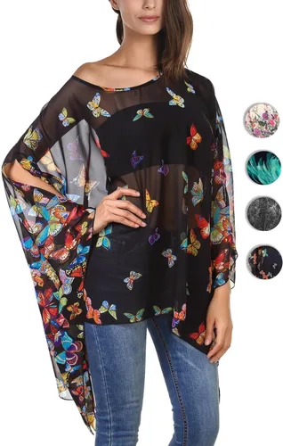 Vista 2 de DJT Traje de baño de verano para mujer, salida de baño para mujer, blusas de gasa, túnica