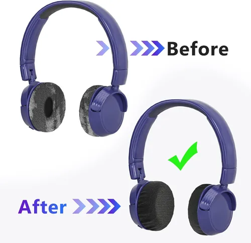 Vista 3 de Almohadillas para auriculares, PChero 2 pares de almohadillas para auriculares lavables y elásticas, protectores para auriculares, cubierta