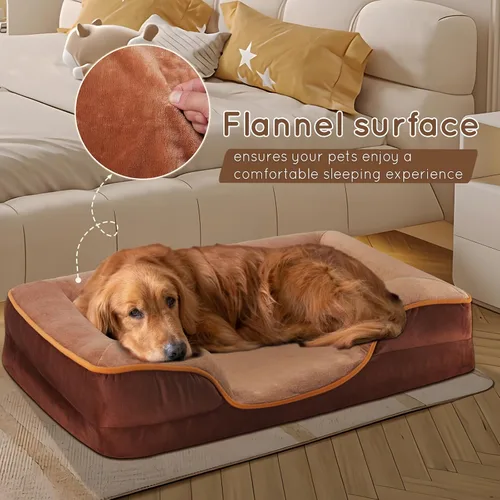 Vista 2 de Simple Deluxe Cama ortopédica extragrande para perro, cama para perro de espuma viscoelástica de 42 pulgadas con funda extraíble impermeable