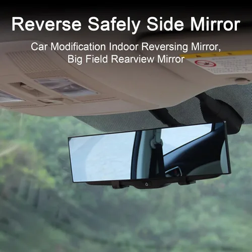 Vista 2 de Espejo retrovisor, espejo retrovisor interior universal, antirreflejo, espejo gran angular transparente, accesorios de coche para SUV, camión