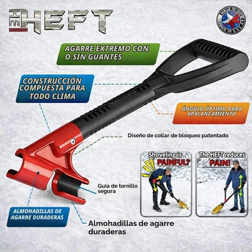 Vista 2 de The HEFT Mango protector de espalda secundario para palas de nieve y herramientas de jardín como se ve en Dragon's Den (Canada Shark Tank)