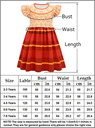 Vista 3 de Vestido de disfraz de princesa para niñas con accesorios aretes con clip traje de Halloween