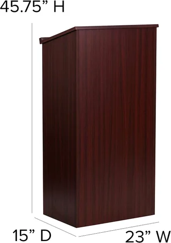 Vista 3 de Flash Furniture Atril de pie Mysta en caoba