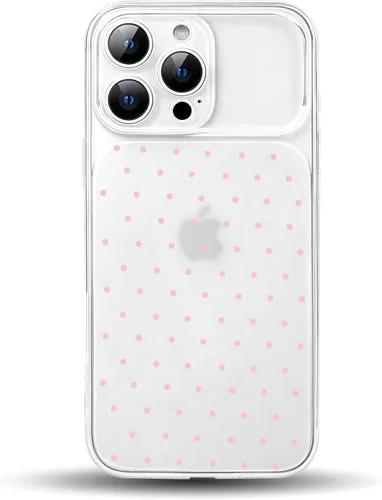 Vista 26 de NITITOP Funda para iPhone 17, diseño de lunares transparentes, color negro
