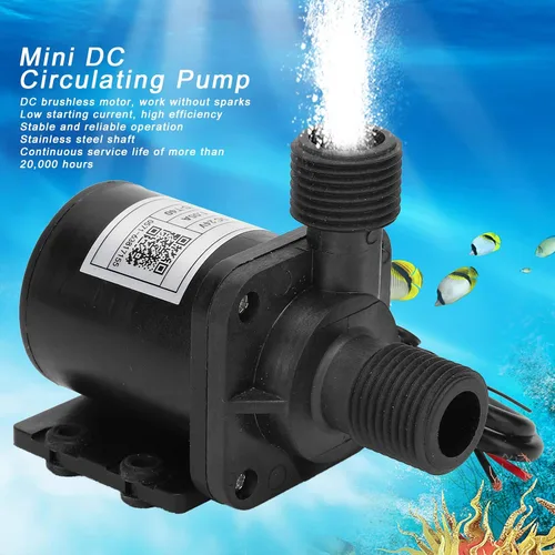 Vista 7 de Hilitand Mini herramientas hidráulicas sin cepillo del agua de la bomba de circulación de DC 24V IP68, tarifa 1320L/H