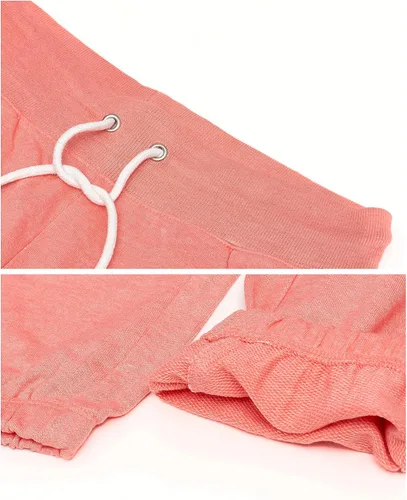 Vista 4 de U.S. Polo Assn. Pantalones deportivos para mujer Pantalones deportivos para mujer con estampado de logotipo, rizo francés de polialgodón