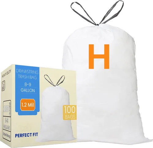 Vista 10 de Code Q - Bolsas de basura resistentes con cordón de 13 a 17 galones, compatibles con Simplehuman Code Q, bolsas de basura de 13-17 galones