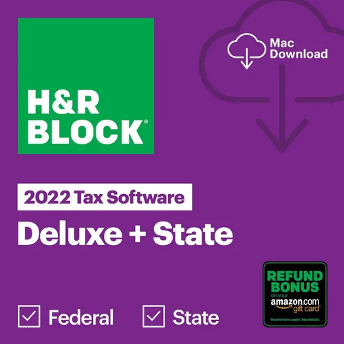 Vista 9 de H&R Block Software fiscal básico 2022 con oferta de bono de reembolso (exclusivo de mazón) [Descarga de Mac]