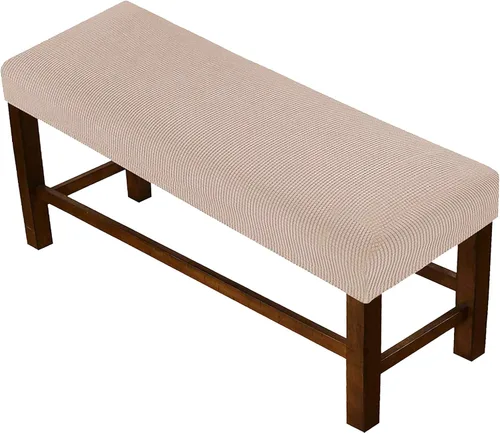 Vista 11 de Beacon Pet Fundas de jacquard para banco de comedor, funda tapizada de elastano suave y elástica, extraíble y lavable para sala de estar, Marrón
