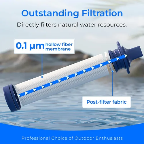 Vista 2 de Waterdrop Pajita de Filtro de Agua por Gravedad, Sistema de Filtración de Agua para Acampar, Purificador de Agua de Supervivencia para Viajes