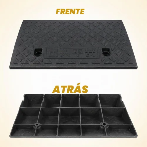 Vista 5 de DOITOOL 2 rampas para bordillos de entrada, altura de elevación de 2.6 pulgadas, rampas para sillas de ruedas resistentes para el hogar, rampas