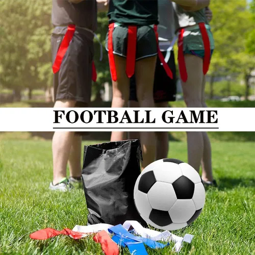 Vista 6 de Flag Football Belt, 14 Player Flag Football Set with Belt and Flags, Flag Football Training Equipment for Kids and Adults