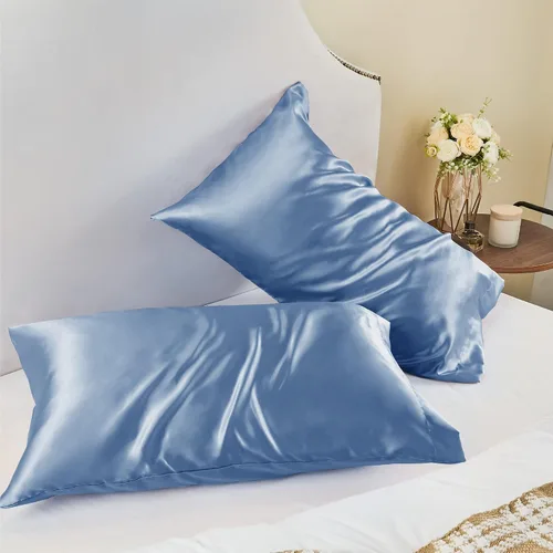 Vista 8 de BEDELITE Funda de almohada de satén para cabello y piel, súper suave y refrescante similar a las fundas de almohada de seda, paquete de 2 con cierre