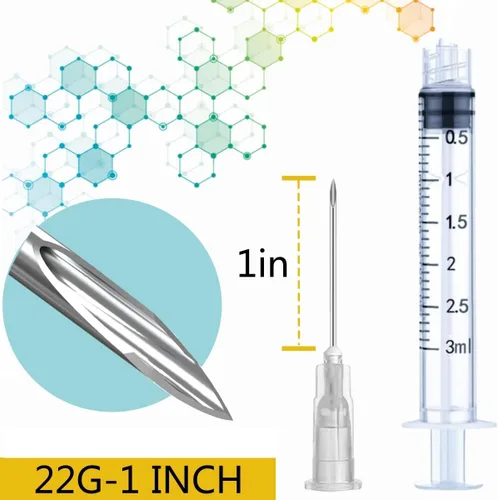 Vista 3 de HaBeuniver Luer Lock - Herramientas dispensadoras de jeringas de laboratorio de calibre 22 de 1 pulgada para investigación científica, experimentos