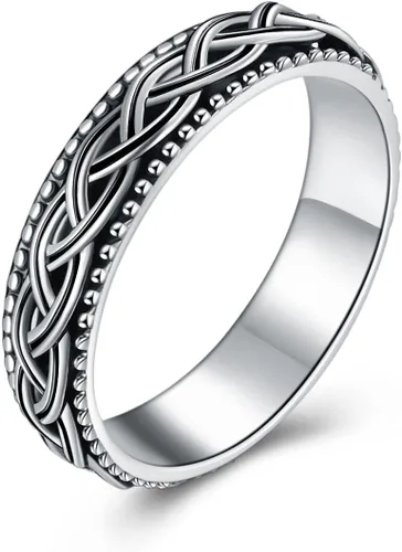 Vista 37 de YAFEINI Anillo giratorio de plata de ley para mujer, nudo celta, girasol, margarita, corazón, árbol de la vida, joyería de regalo para mujeres