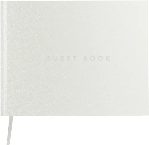 Vista 9 de Useful Co. Guest Book for Party, Sign In Book, Leather Cover - Black Negro