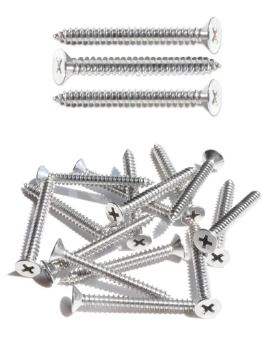 Vista 14 de IMScrews 100 tornillos de madera Phillips de cabeza plana inoxidable #4 x 1-1/4" (32mm) 18-8 (304) tornillos autorroscantes avellanados de acero