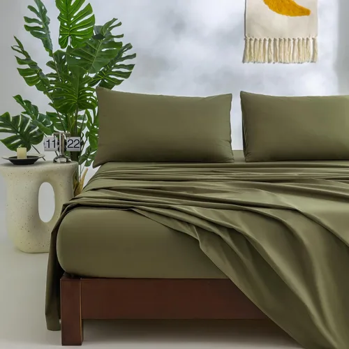 Vista 14 de Sábanas 100% algodón tamaño matrimonial, con bolsillo profundo para colchones de 18 a 24 pulgadas, juego de sábanas de lujo suaves y transpirables