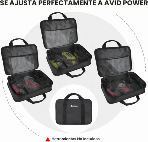 Vista 4 de Bolsa de herramientas AVID POWER, estuche de almacenamiento de herramientas de 12 pulgadas, adecuada para taladro inalámbrico, inflador