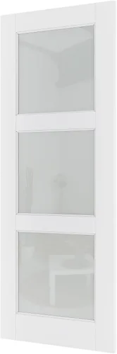 Vista 11 de WINSTELLAR - Losa de puerta de vidrio esmerilado preconstruida de 18 x 80 pulgadas, puertas interiores pintables para el hogar, dormitorio