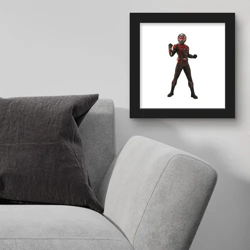Vista 3 de Trends International Gallery Pops Marvel Ant-Man and the Wasp: Quantumania - Arte de pared Ant-Man, versión enmarcada en negro, 12 x 12 pulgadas