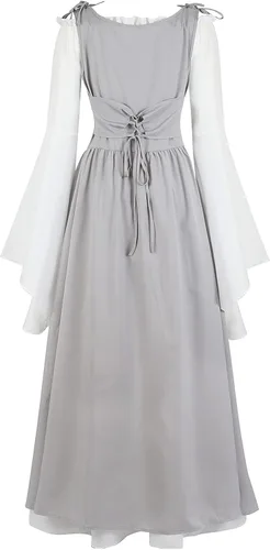 Vista 3 de Zhitunemi Renaissance Dresses for Women Costumes Medieval Dress for Women Renfaire Outfit - Halloween Parties Costume Events