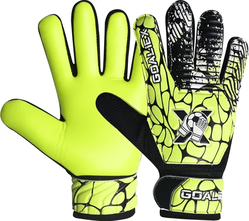 Vista 14 de Guantes de portero de fútbol, guantes de portero de fútbol para niños, niños y jóvenes, niños con doble muñeca de 4 mm y palma de súper agarre