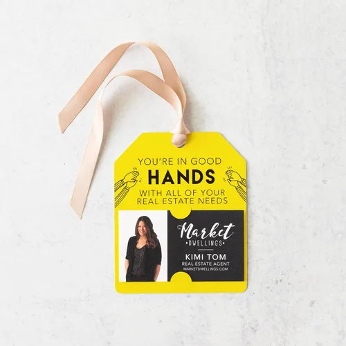 Vista 3 de Real Estate "You're in Good Hands" Pop By Gift Tag 36-GT001