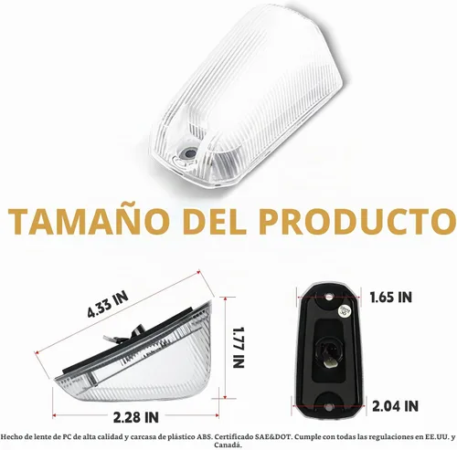 Vista 6 de Luces marcadoras de techo de cabina para Dodge Ram ProMaster 2014 Luces delanteras de cabina