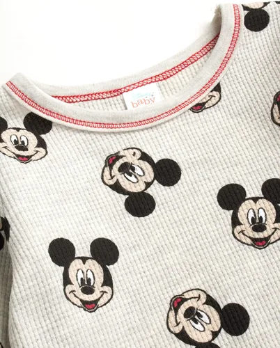 Vista 2 de Disney Conjunto de pantalones deportivos de Mickey Mouse para bebés y niños Camiseta térmica de manga larga y pantalones deportivos de vellón