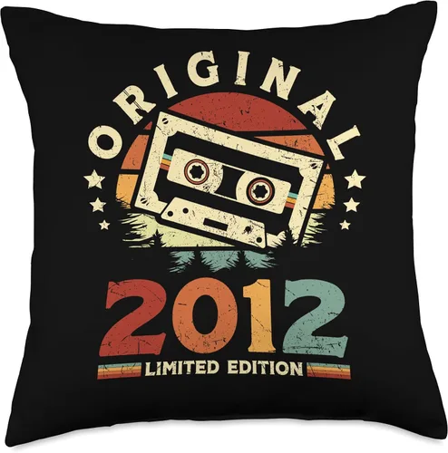 Vista 4 de Retro Limited Edition 2012 Cassette Tape 14th Birthday Throw Pillow