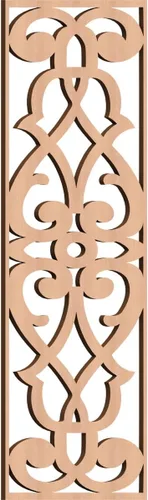 Vista 170 de 9 3/8"W x 24 3/8"H x 1/4"T Bellaire Decorativos Paneles de pared de madera calado, abedul