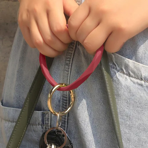 Vista 27 de Llavero pulsera de silicona para mujeres y niñas en forma de diamante
