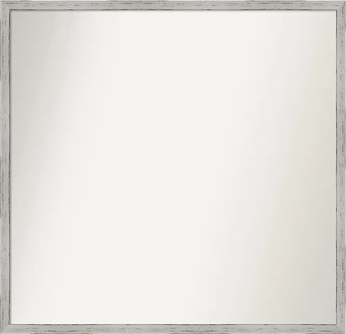 Vista 219 de Amanti Art Espejo de baño blanco para sobre el fregadero, 22 x 45 pulgadas, espejo de tocador rectangular blanco Lucie, marco de madera moderno