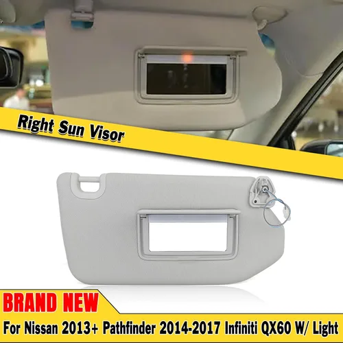 Vista 2 de Parasol de pasajero derecho para Pathfinder 2013-2018 Infiniti QX60 2014-2017 con lámpara 96400-9PB0A 964009PB0A