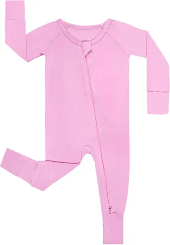 Vista 11 de GUISBY Pijamas de Rayón para Bebé sin Pies, Manga Larga con Cremalleras de 2 Vías, Mamelucos para Dormir Negro