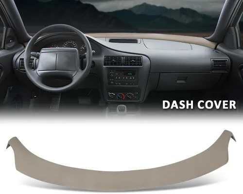 Vista 8 de GRAND ORANGE Bisel moldeado de TPE para tablero de instrumentos, compatible con Chevy Cavalier 1995-2005, cubierta de tablero, beige