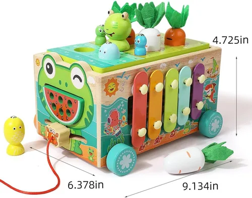 Vista 6 de JAUNTY Juguete Montessori de Madera para Niños Pequeños de 1 2 3 Años, Juguete Educativo STEM para Bebés Niños y Niñas de 18 Meses+, Aprendizaje