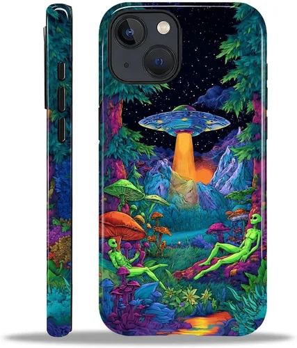 Vista 137 de Funda para iPhone 11 Funda, Diseño de Plantas de Nave Espacial Alienígena - Protección Dual Híbrida Silicona + PC Duro Resistente a Golpes Cubierta