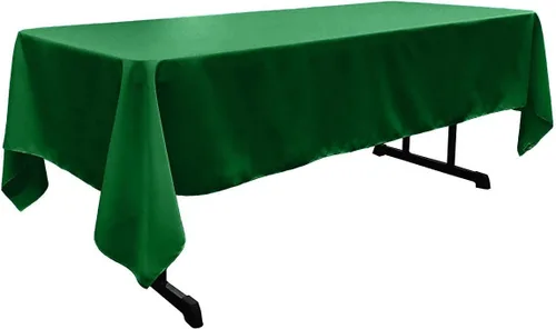 Vista 52 de New Creations Fabric & Foam Inc - Mantel rectangular de popelina de poliéster de 60 pulgadas de ancho por 120 pulgadas de largo. (Avocado)