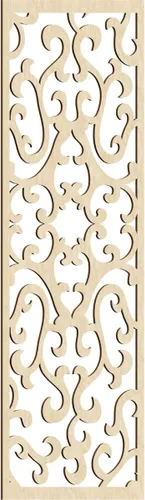 Vista 145 de 9 3/8 pulgadas de ancho x 24 3/8 pulgadas de alto x 1/4 de alto Smithfield paneles de pared de madera con calado, abedul
