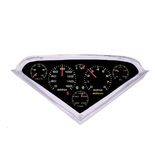 Vista 2 de Intellitronix Panel de manómetro analógico para Chevy Truck 1955-1959, C10, Bel Air Reemplazo del panel de tablero de ajuste directo Calibres