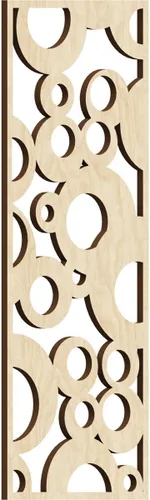 Vista 145 de 9 3/8"W x 24 3/8"H x 1/4"T Farwell Decorativos Paneles de Pared de Madera Calado, Hickory