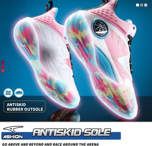 Vista 6 de ASHION Zapatos de Baloncesto para Hombre de Moda Transpirables Zapatillas Antideslizantes para Hombre con Soporte de Arco Zapatos Deportivos