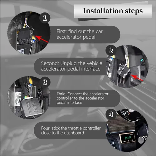 Vista 7 de Liiiyuan Controlador de respuesta del acelerador, acelerador electrónico inteligente de carreras 9 unidades 9 modos universal para Dodge Maserati