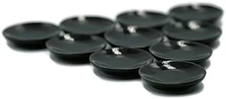 Vista 2 de 1shopforyou Juego de 10 platos de cerámica negra mini - Acentos decorativos para exhibición