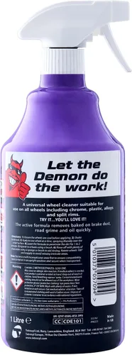 Vista 7 de CarPlan Demon Wheels 1 L (34 fl oz) - Limpiador rápido para ruedas