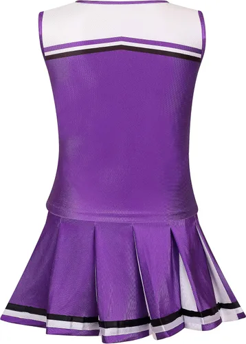 Vista 3 de yolsun - Disfraz de animadora para niñas, de Halloween, lindo uniforme