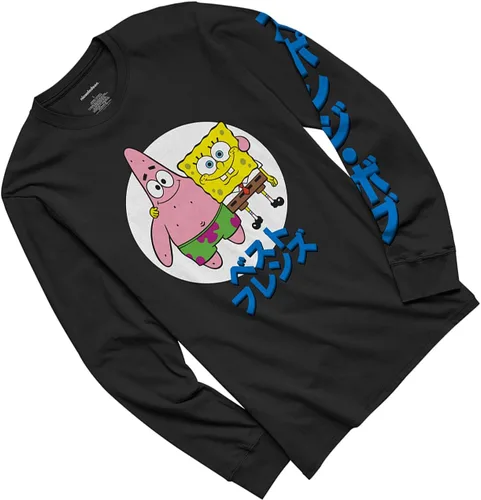 Vista 3 de Camisa de Bob Esponja para hombre - Bob Esponja, Patrick & Krusty Krab Camiseta de manga larga