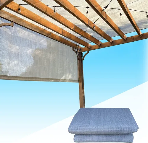 Vista 7 de Alion Home Toldo universal transpirable para pérgola – Toldo de repuesto para pérgola – Cubierta de sombra ajustable para exteriores con varillas
